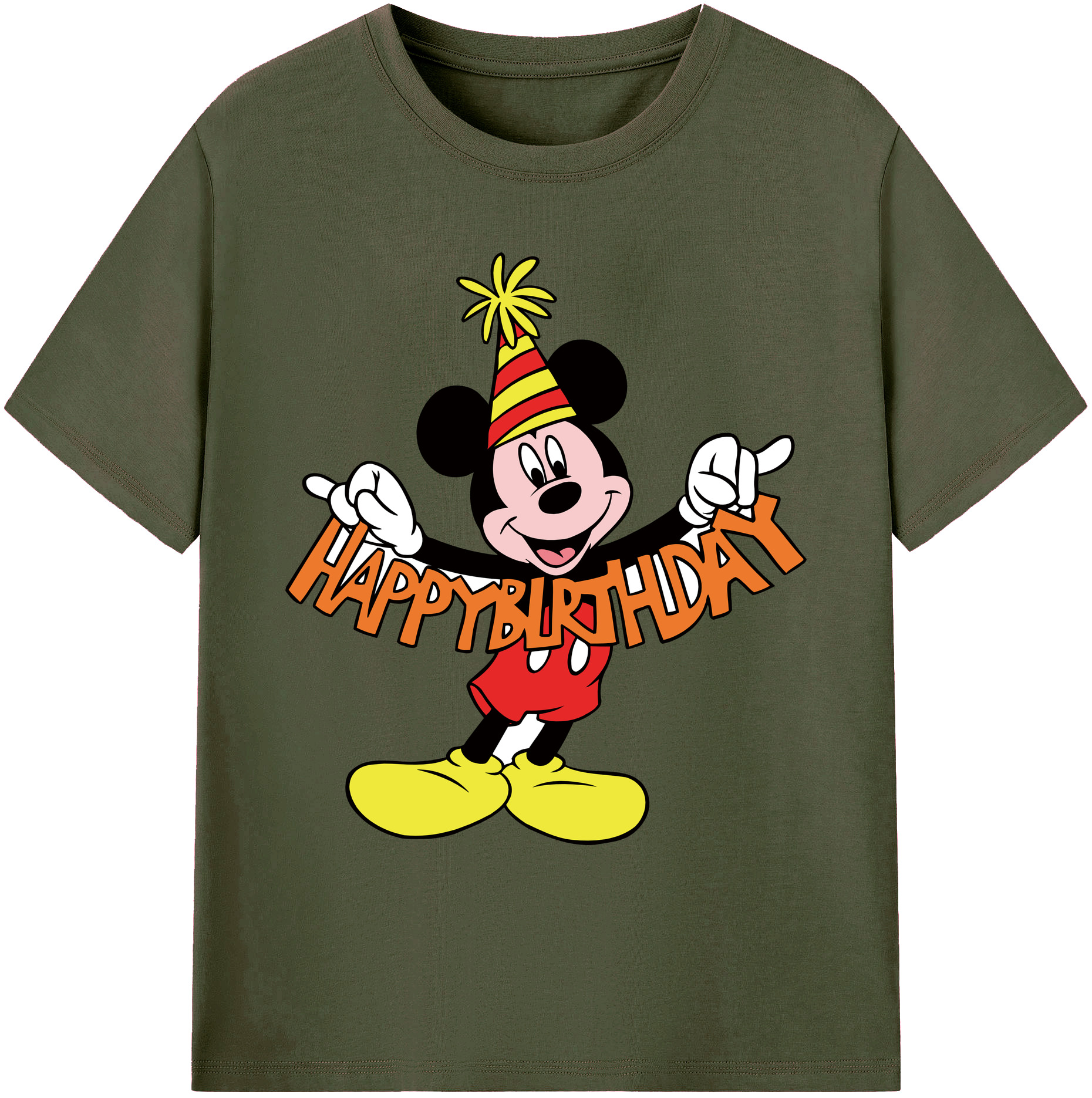 ミッキーマウス Mickey Mouse 綿100％ メンズ半袖Tシャツ｜肌触りやわらか＆通気性